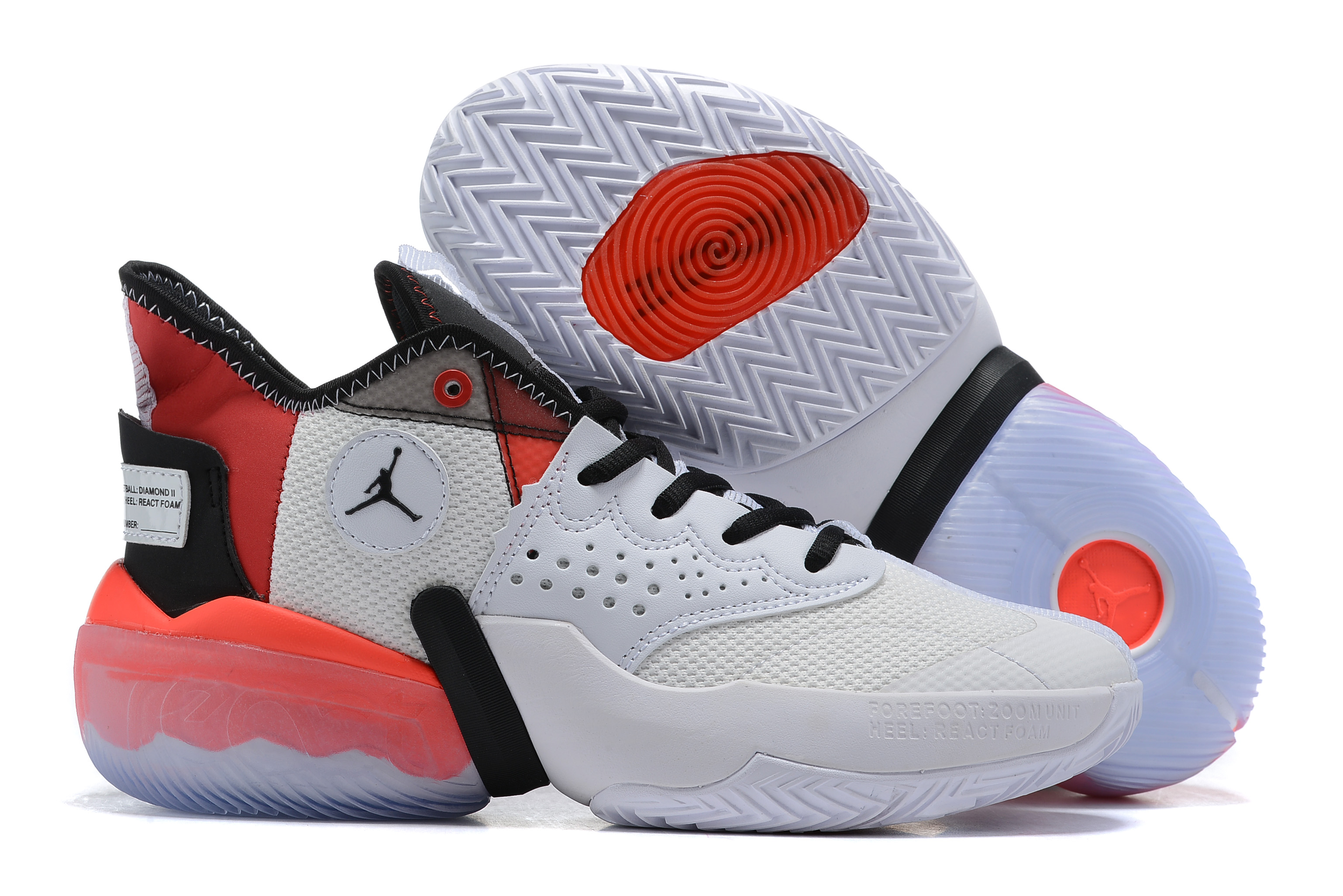 2020 Air Jordan Jumpman Diamond Mid White Black Red